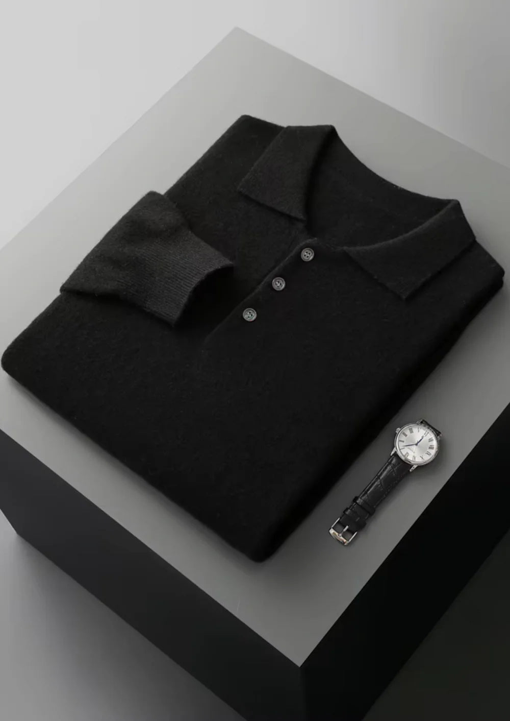 PURE EXTRA-FINE MERINO WOOL CLASSIC SWEATER POLO