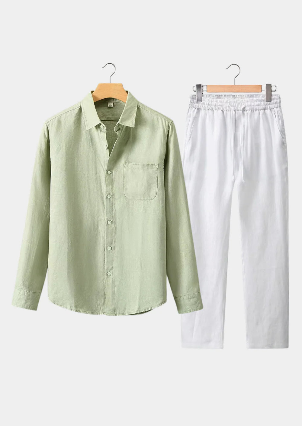 DOLCEVITA LONGSLEEVE SUMMER SET - MINT GREEN/WHITE