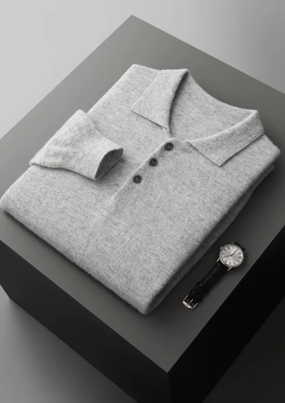 PURE EXTRA-FINE MERINO WOOL CLASSIC SWEATER POLO