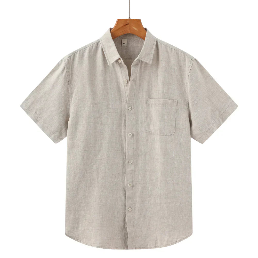 Modaura™ | Chemise en lin manches courtes