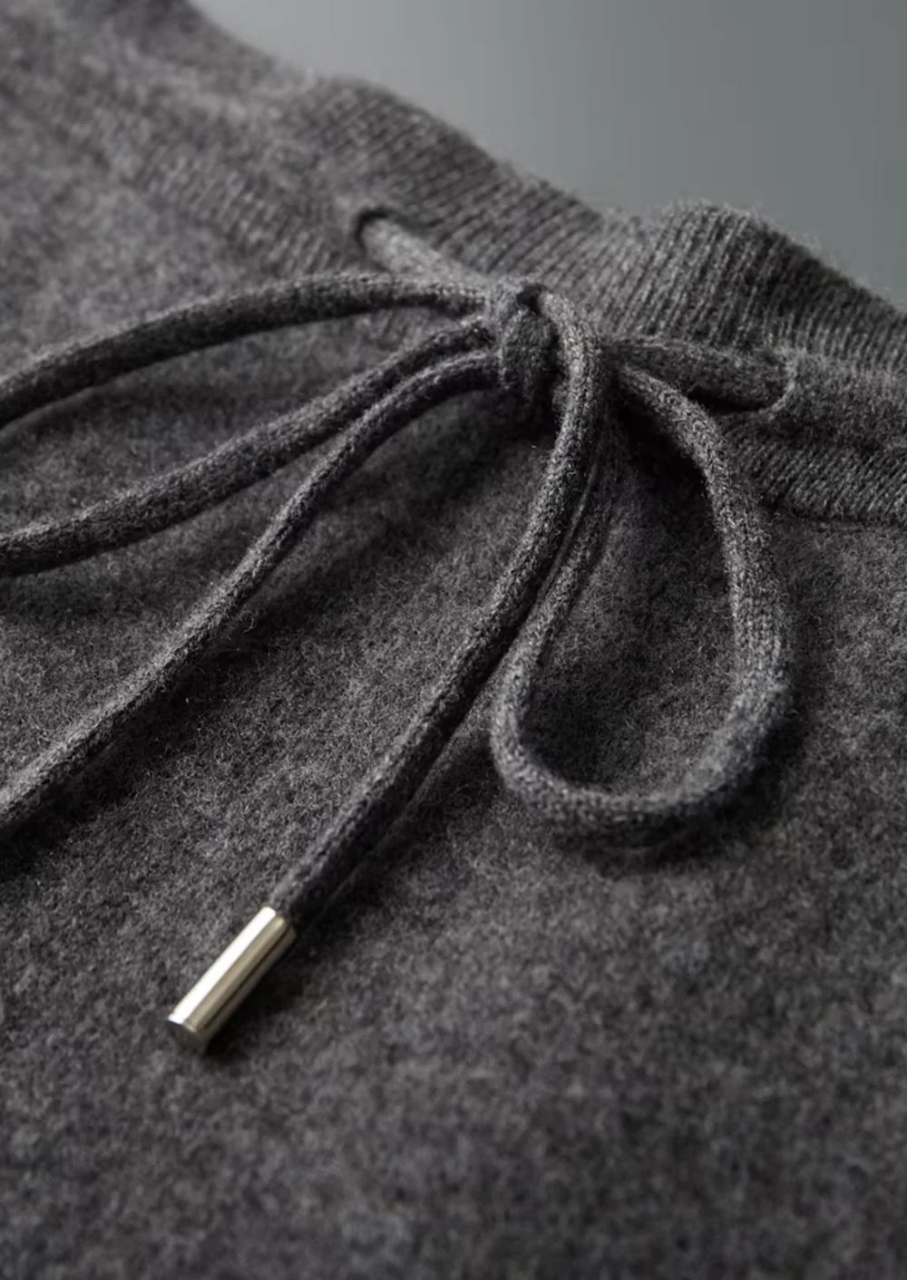 PURE EXTRA-FINE MERINO WOOL WIDE LEISURE TROUSERS