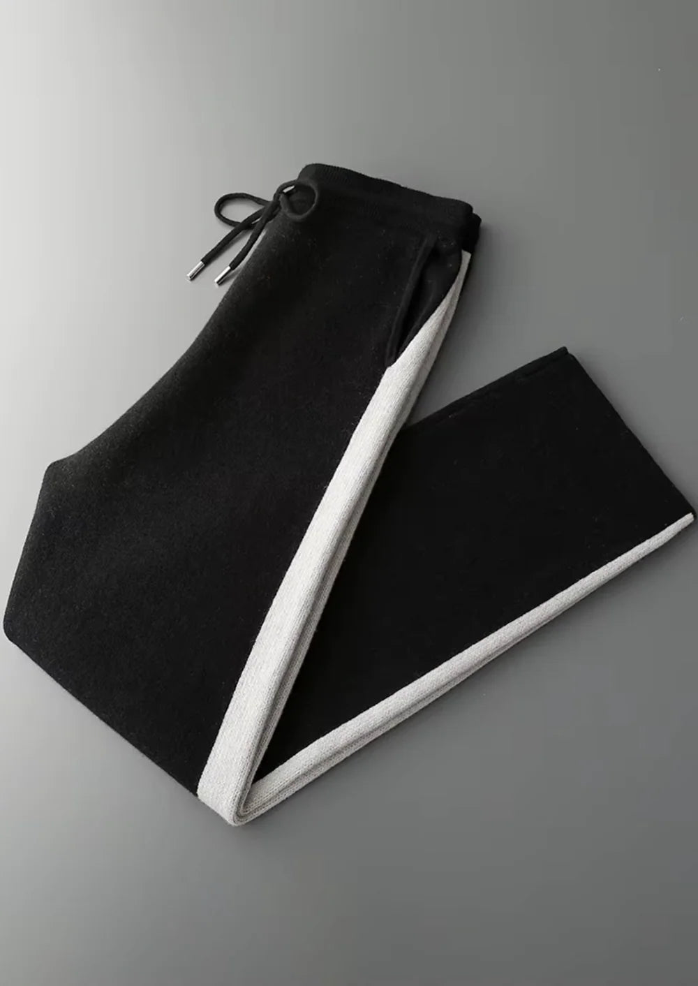 PURE EXTRA-FINE MERINO WOOL WIDE LEISURE TROUSERS