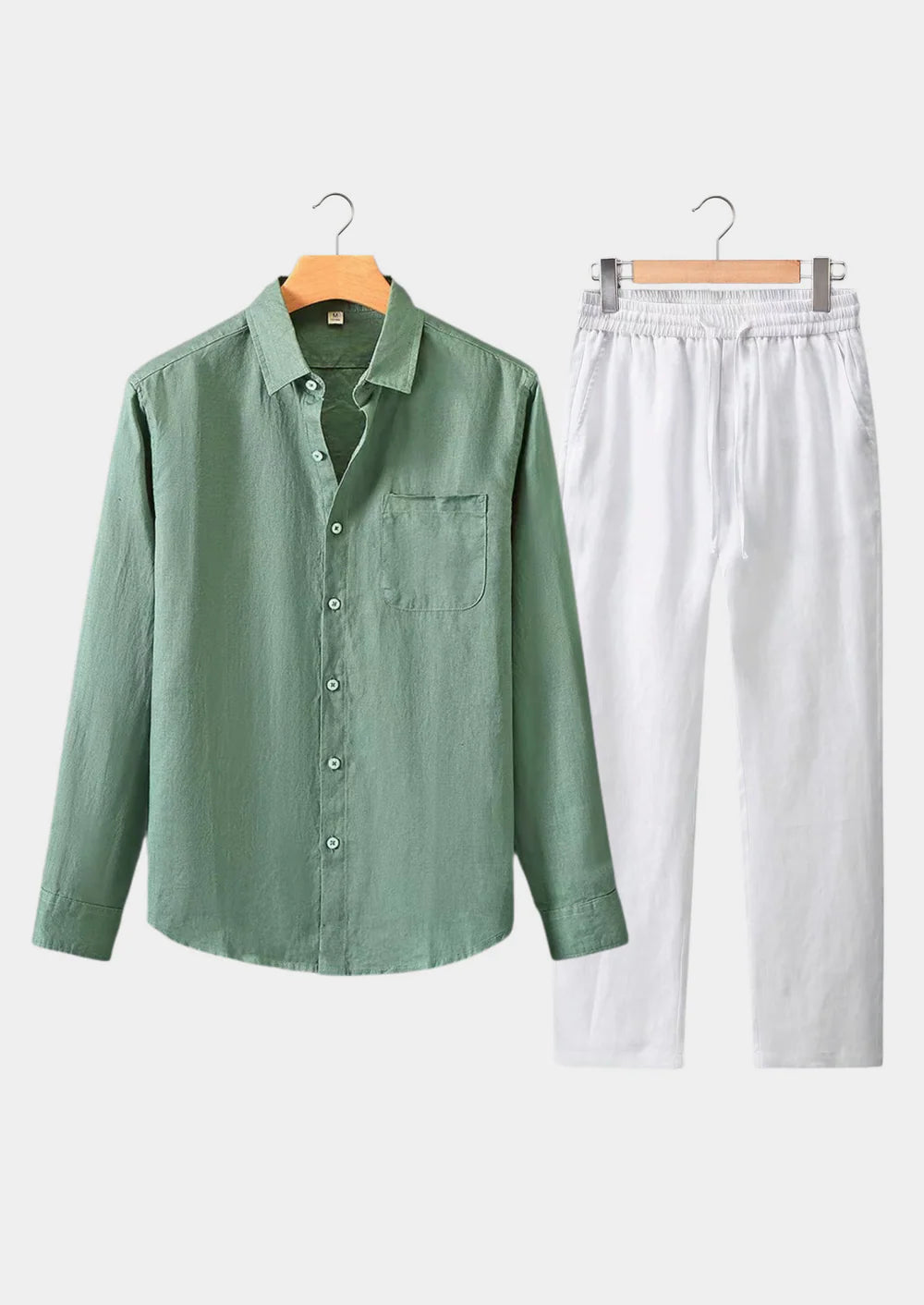 DOLCEVITA LONGSLEEVE SUMMER SET - GREEN/WHITE