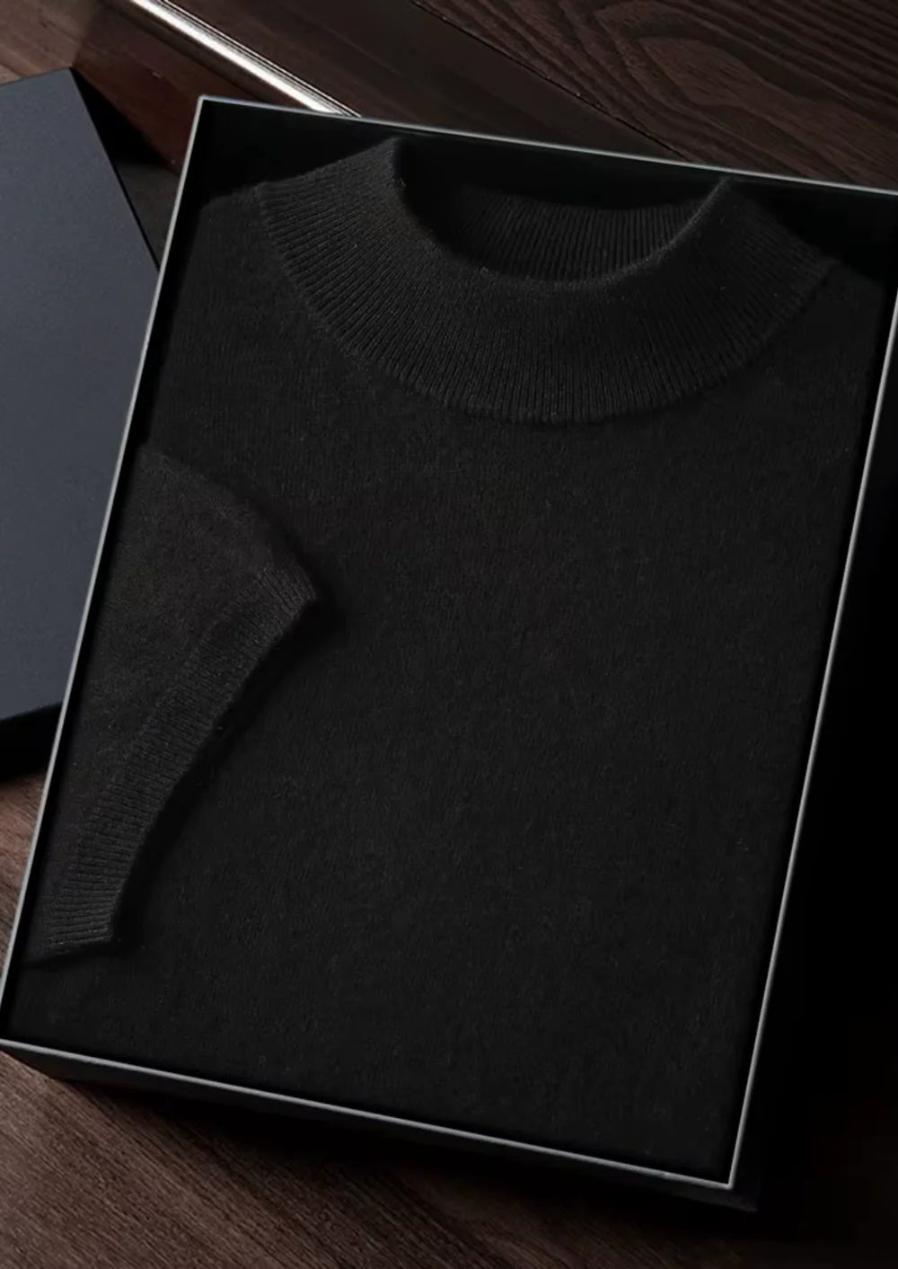 MIUM CASHMERE MOCK NECK T-SHIRT