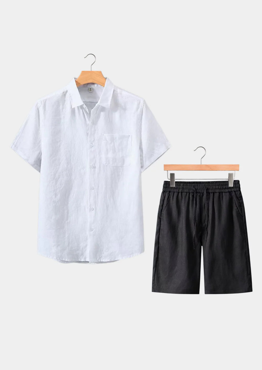 ENSEMBLE D'ÉTÉ À MANCHES COURTES DOLCEVITA - BLANC/NOIR