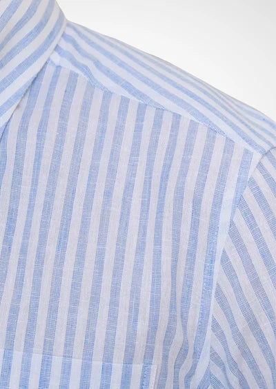 PORTOFINO STRIPED SEASIDE SHIRT- Light Blue