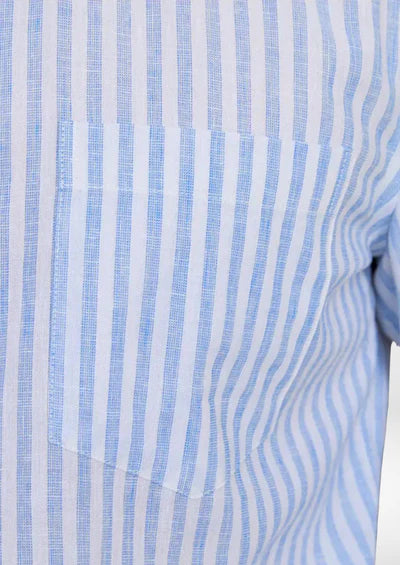 PORTOFINO STRIPED SEASIDE SHIRT- Light Blue