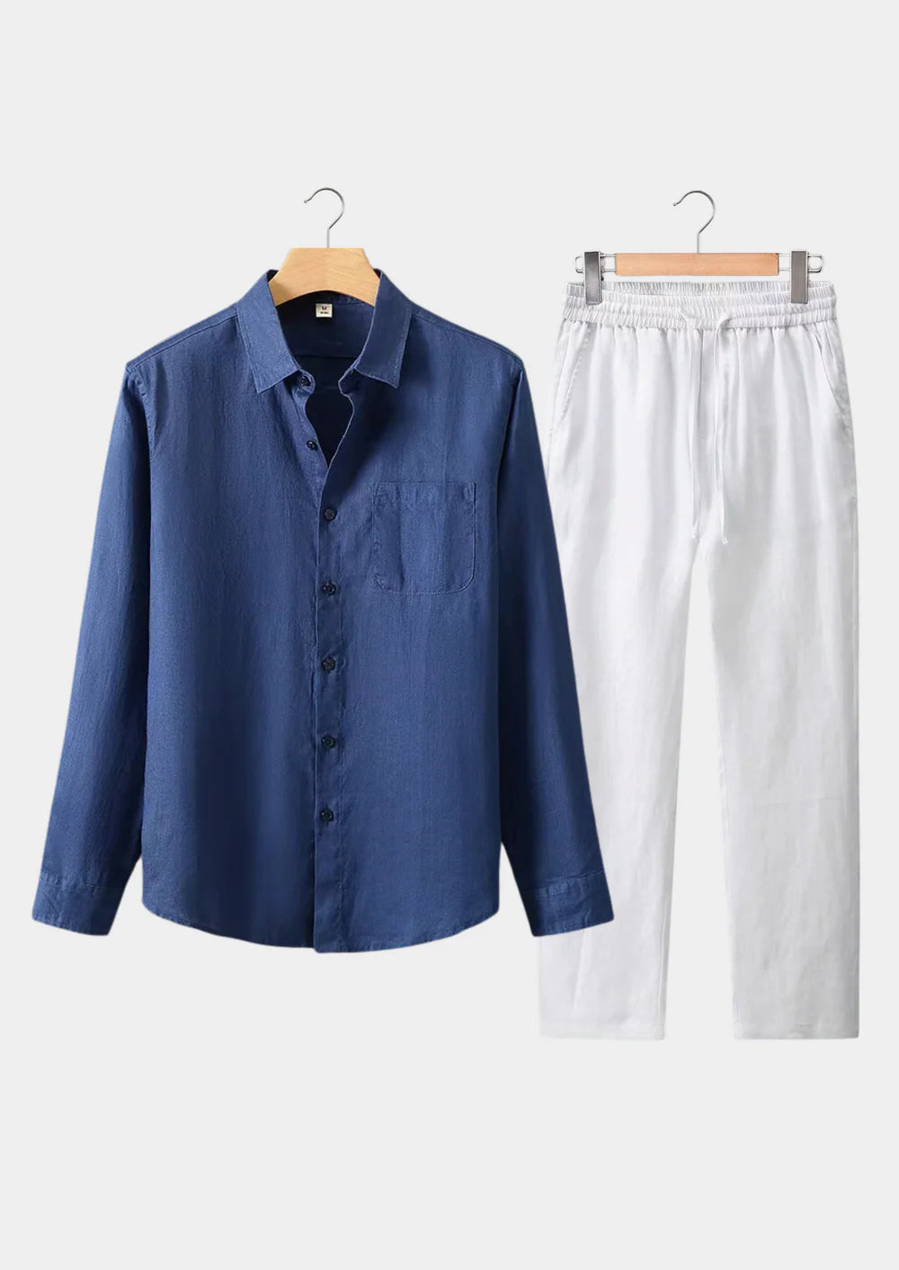 DOLCEVITA LONGSLEEVE SUMMER SET - NAVY BLUE/WHITE