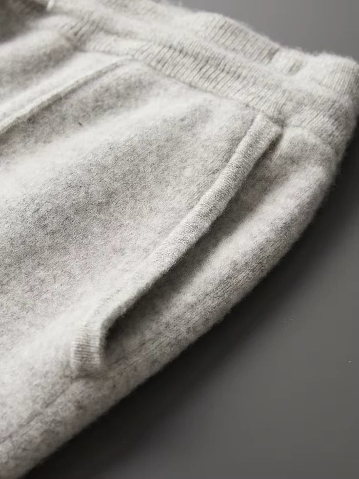 PURE EXTRA-FINE MERINO WOOL LEISURE TROUSERS