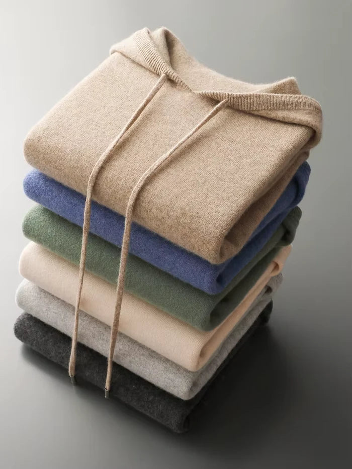 PURE EXTRA-FINE MERINO WOOL LEISURE HOODIE