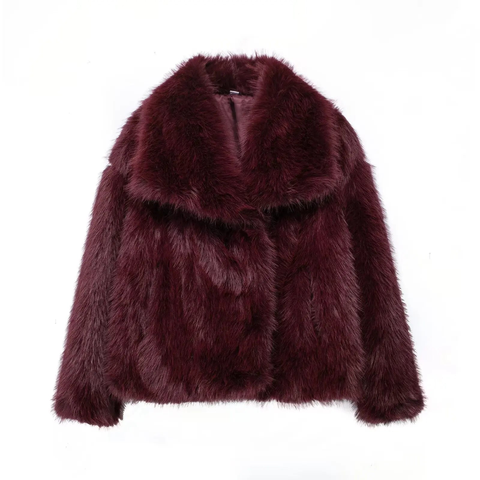 Modaura | Cropped Faux Fur Jacket