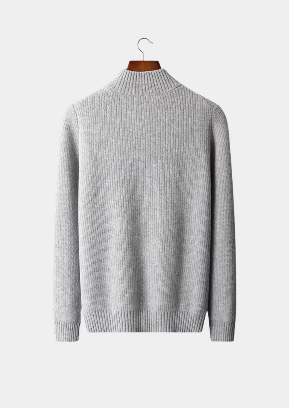 PURE EXTRA-FINE MERINO WOOL RIBBED CARDIGAN