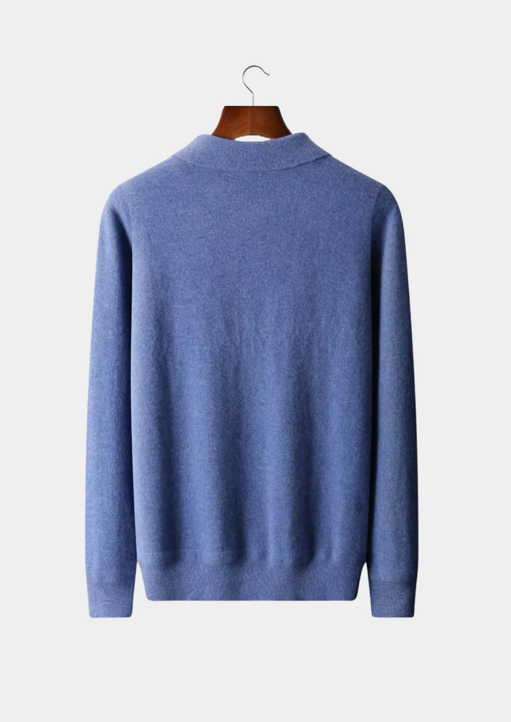 PURE EXTRA-FINE MERINO WOOL HALF ZIP POLO